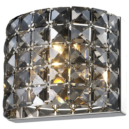 Bethel Smoke Crystal Chrome Metal Light Fixture GL75SMK
